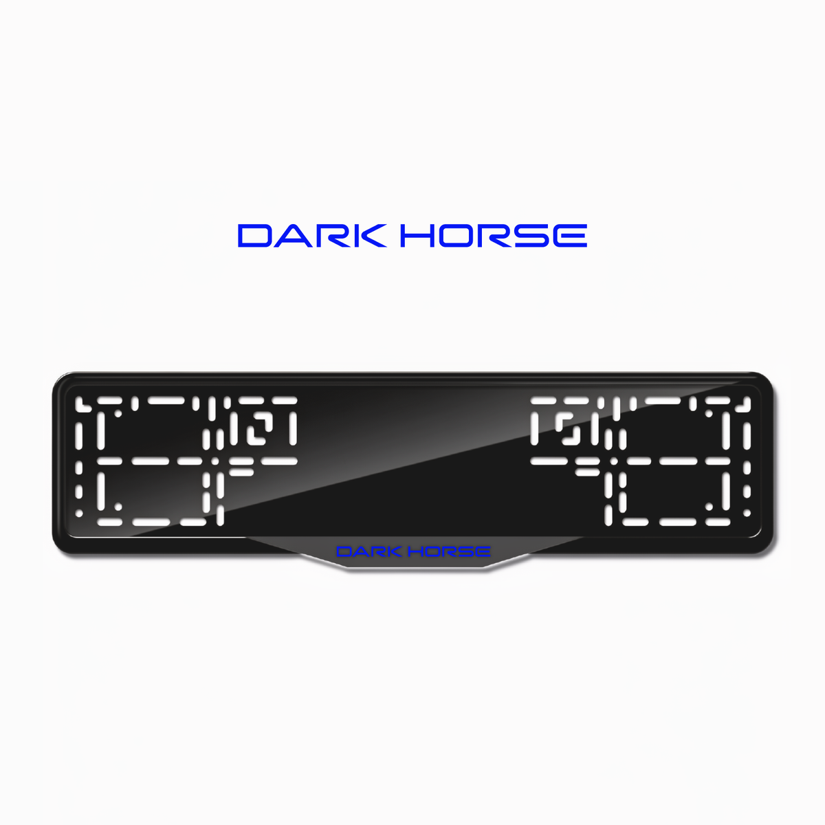 Cadres de plaque d'immatriculation Darkhorse - Bleu - SATIN