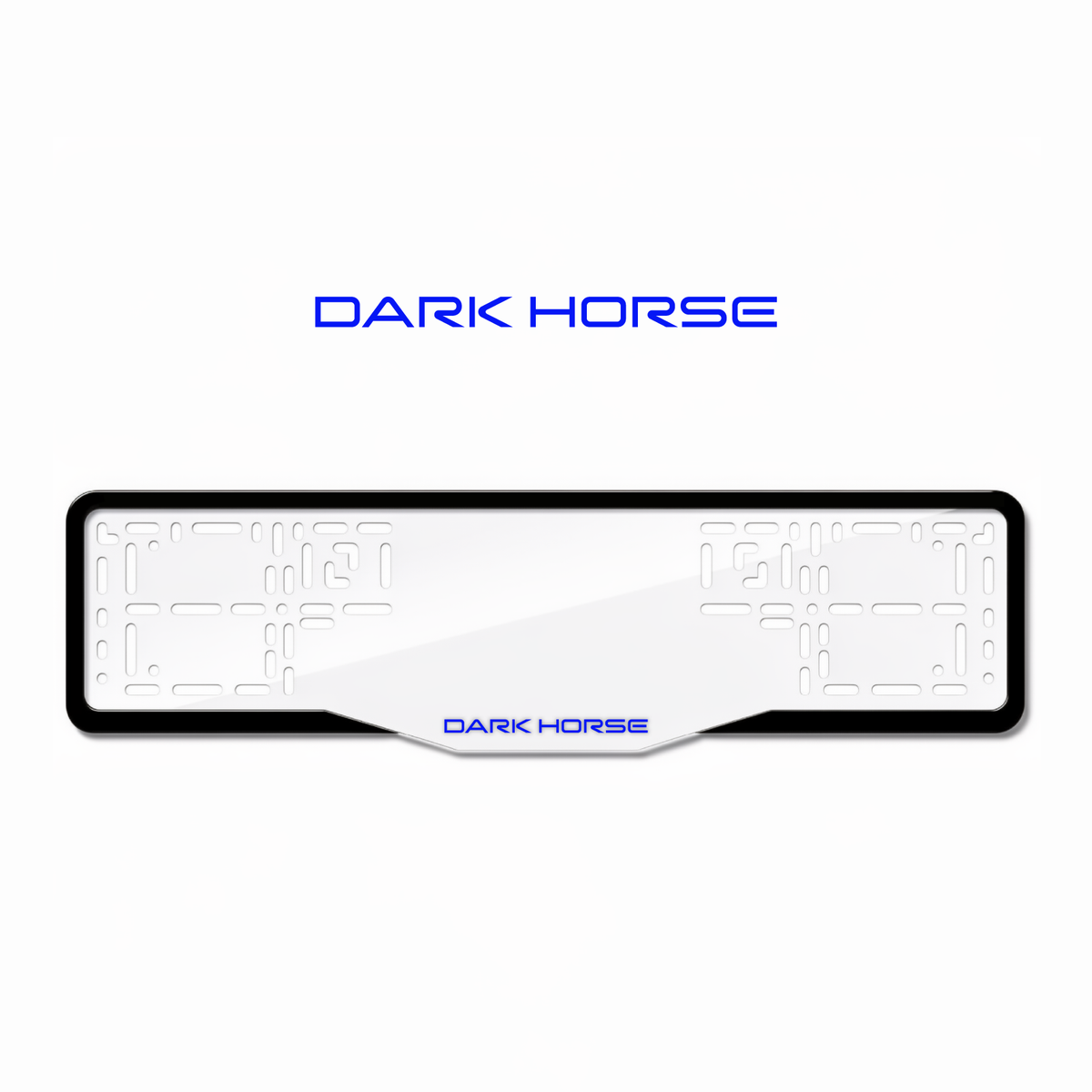 Cadres de plaque d'immatriculation Darkhorse - Bleu - GLASS