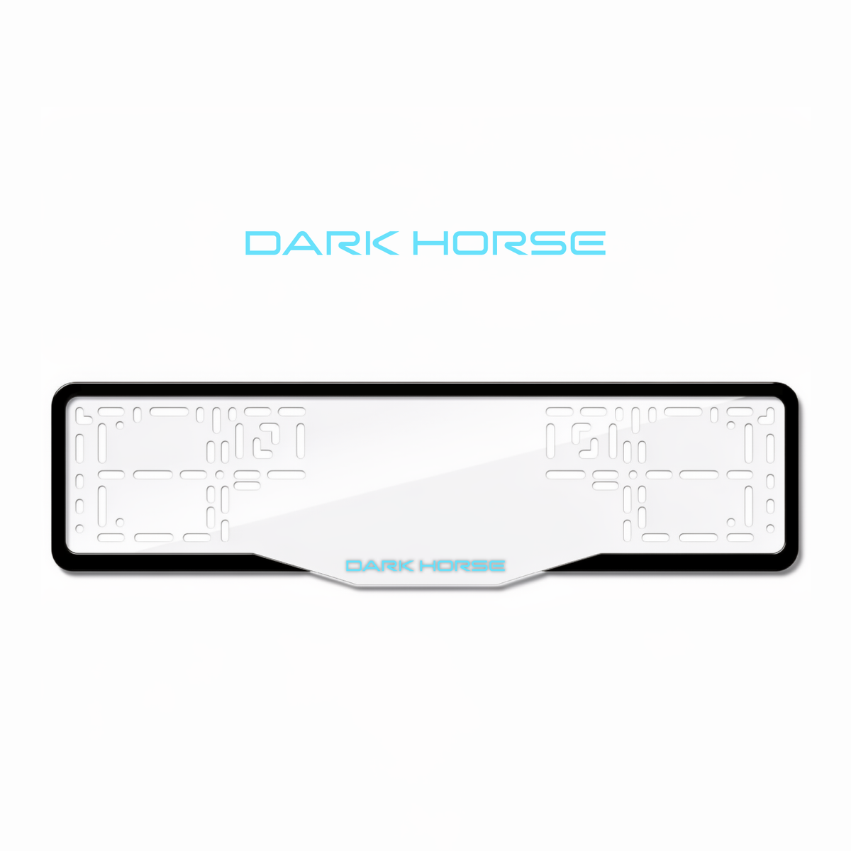 Cadres de plaque d'immatriculation Darkhorse - Bleu Tiffany - GLASS