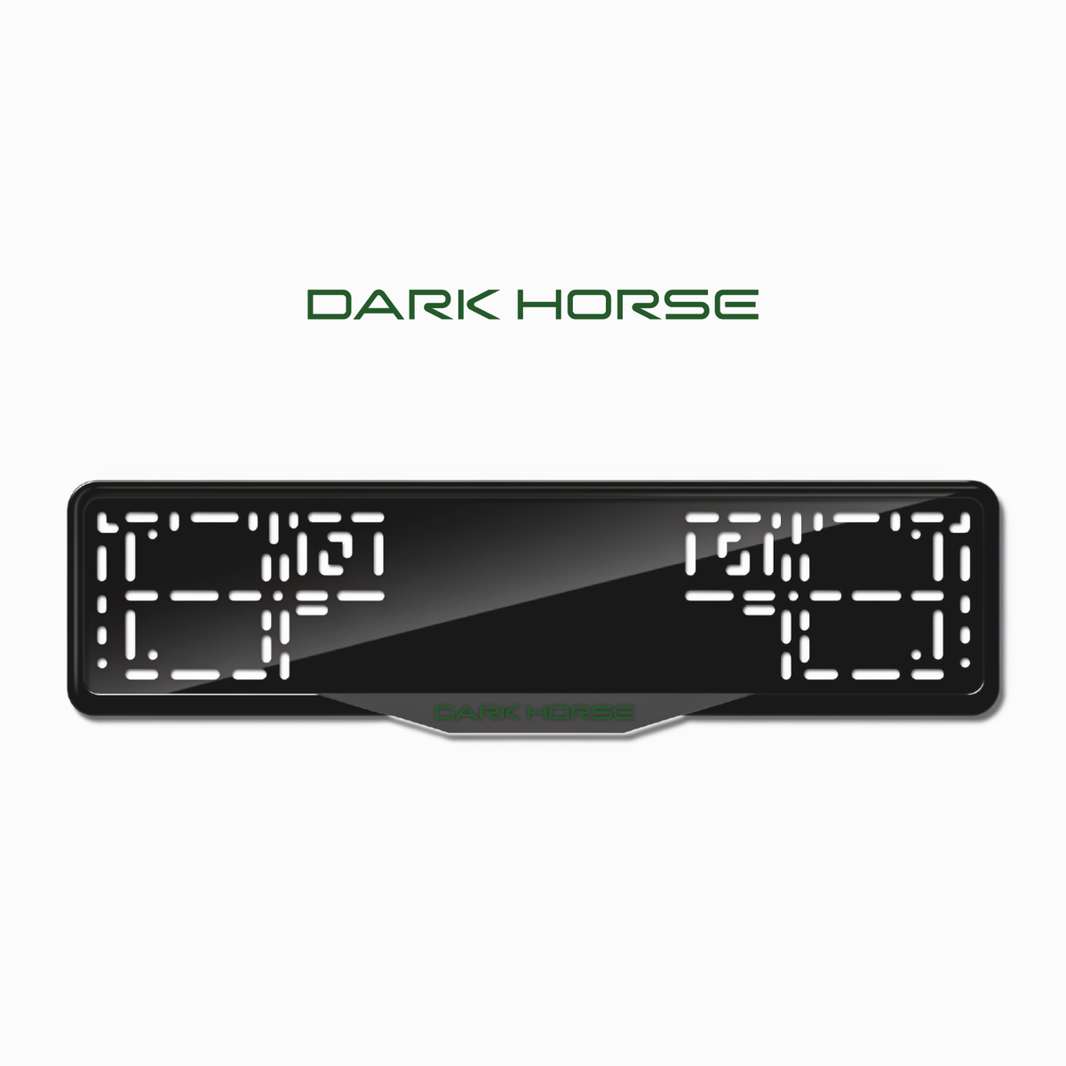 Cadres de plaque d'immatriculation Darkhorse - Vert - SATIN