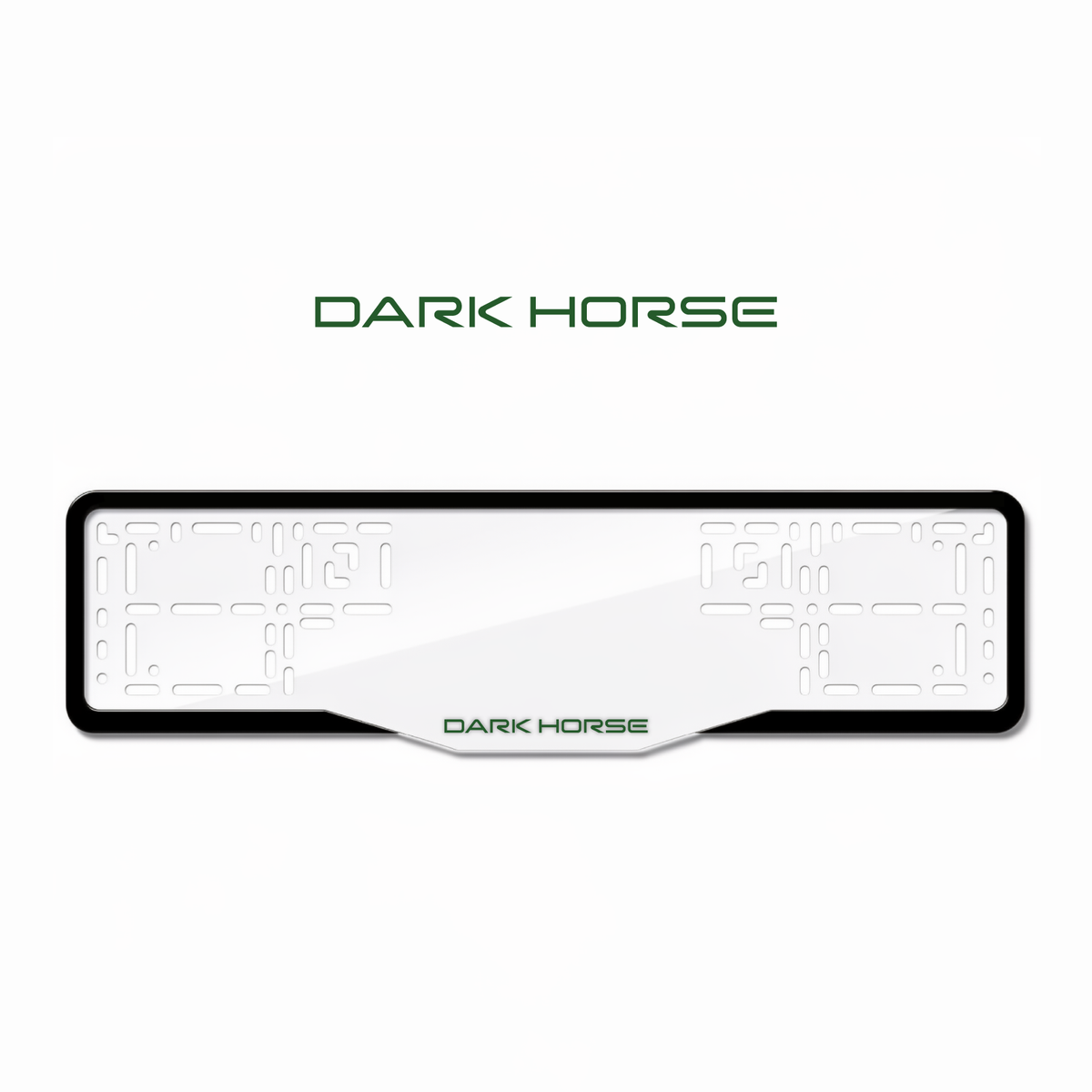 Cadres de plaque d'immatriculation Darkhorse - Vert - GLASS