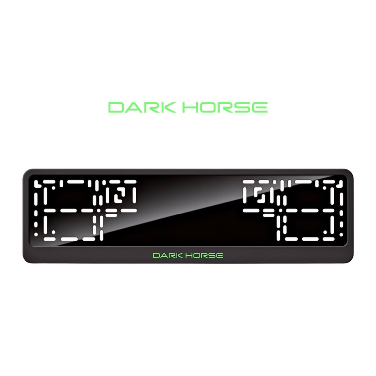 Cadres de plaque d'immatriculation Darkhorse - Vert néon - CLASSIC