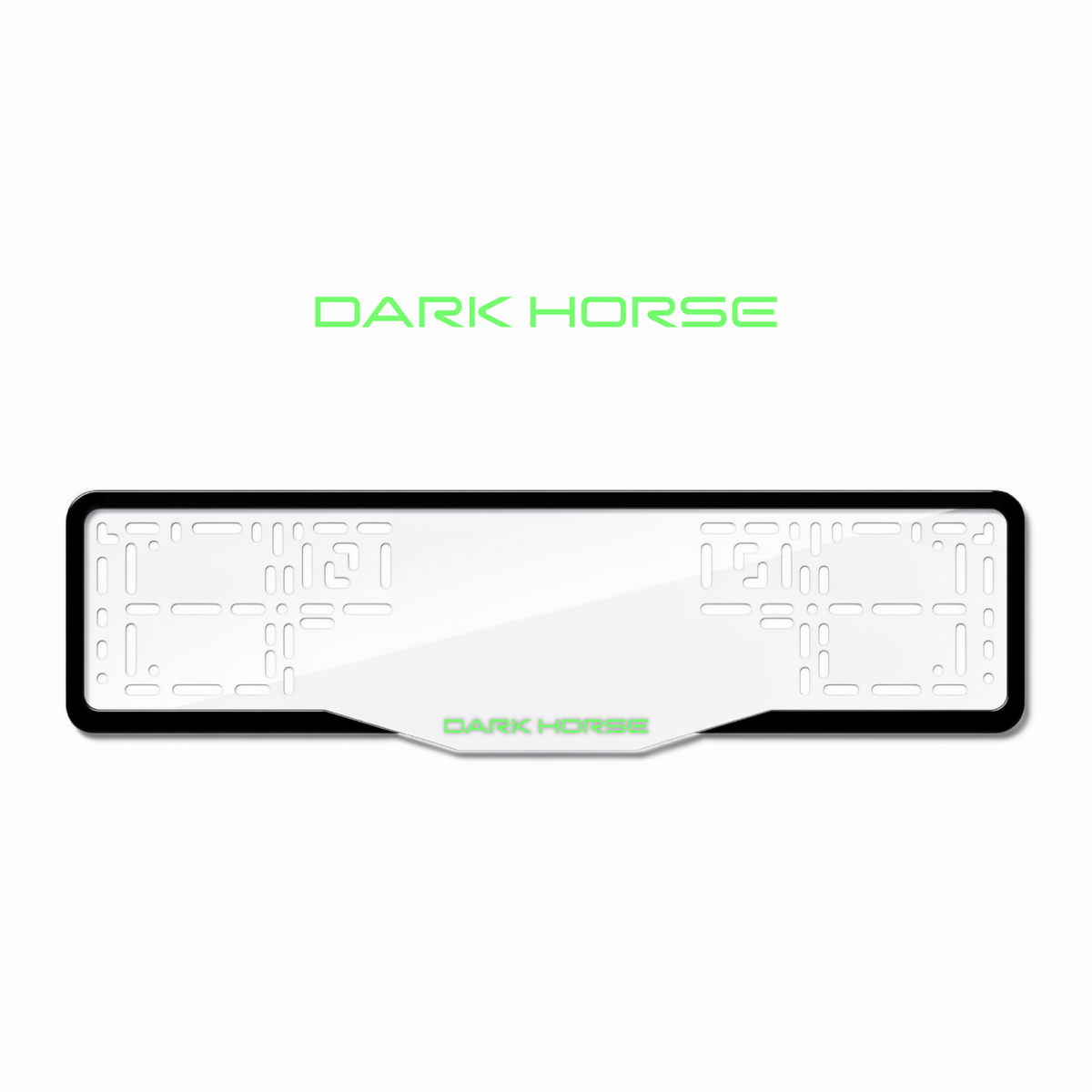 Cadres de plaque d'immatriculation Darkhorse - Vert néon - GLASS
