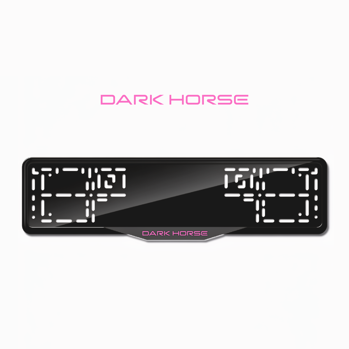 Cadres de plaque d'immatriculation Darkhorse - Rose - SATIN