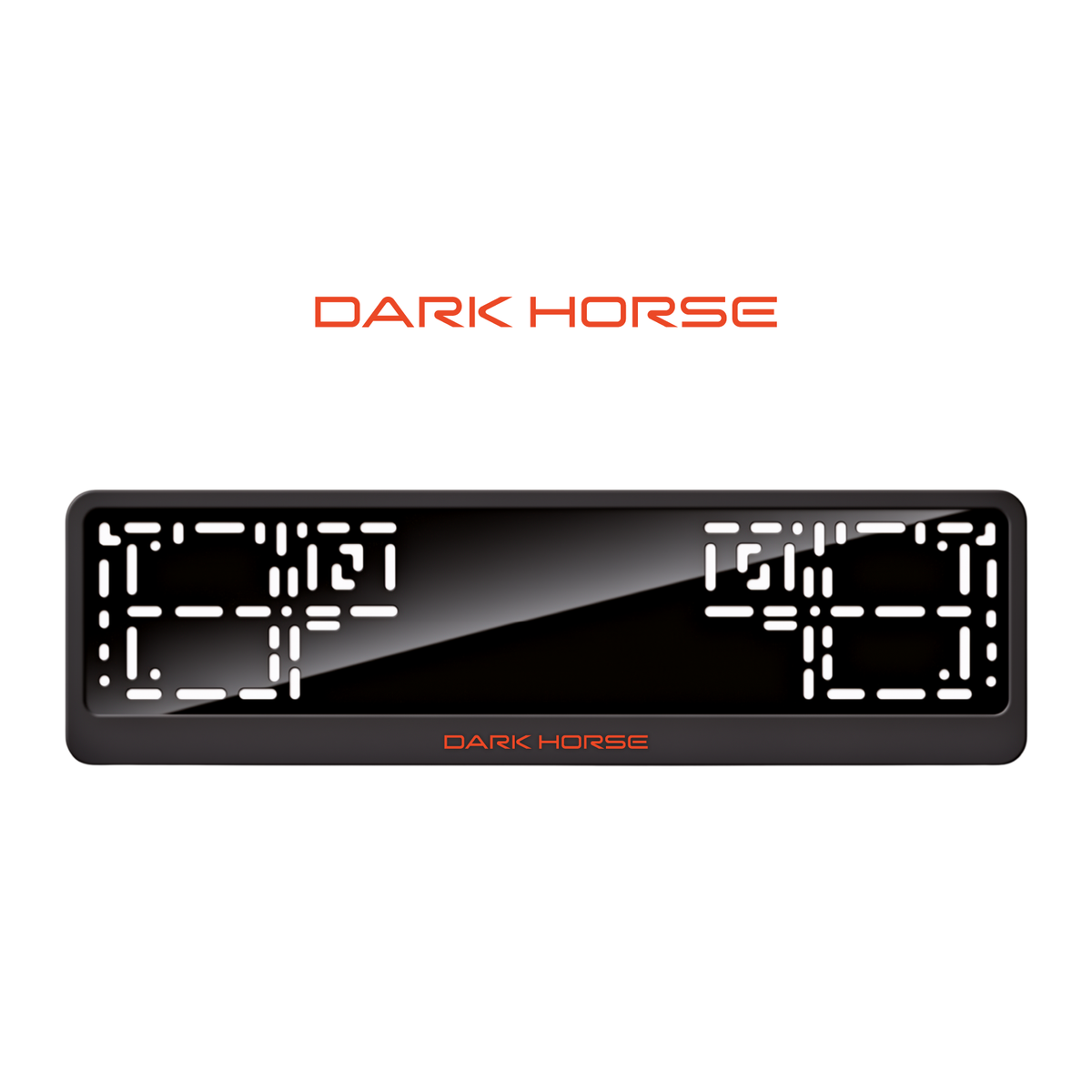 Cadres de plaque d'immatriculation Darkhorse - Rouge - CLASSIC