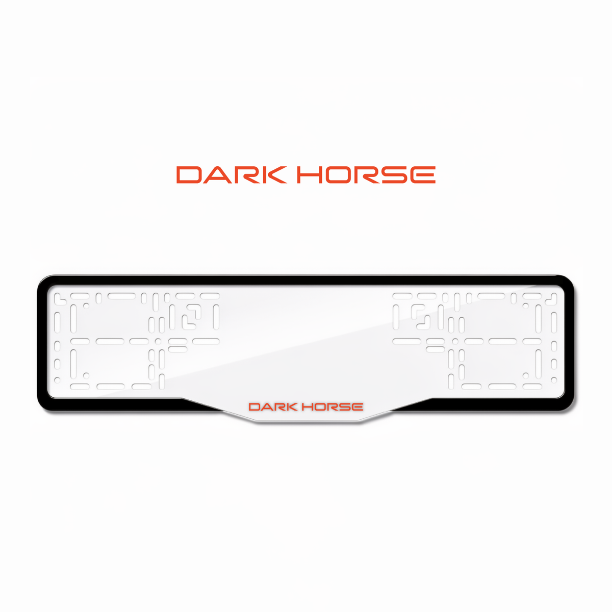 Cadres de plaque d'immatriculation Darkhorse - Rouge - GLASS