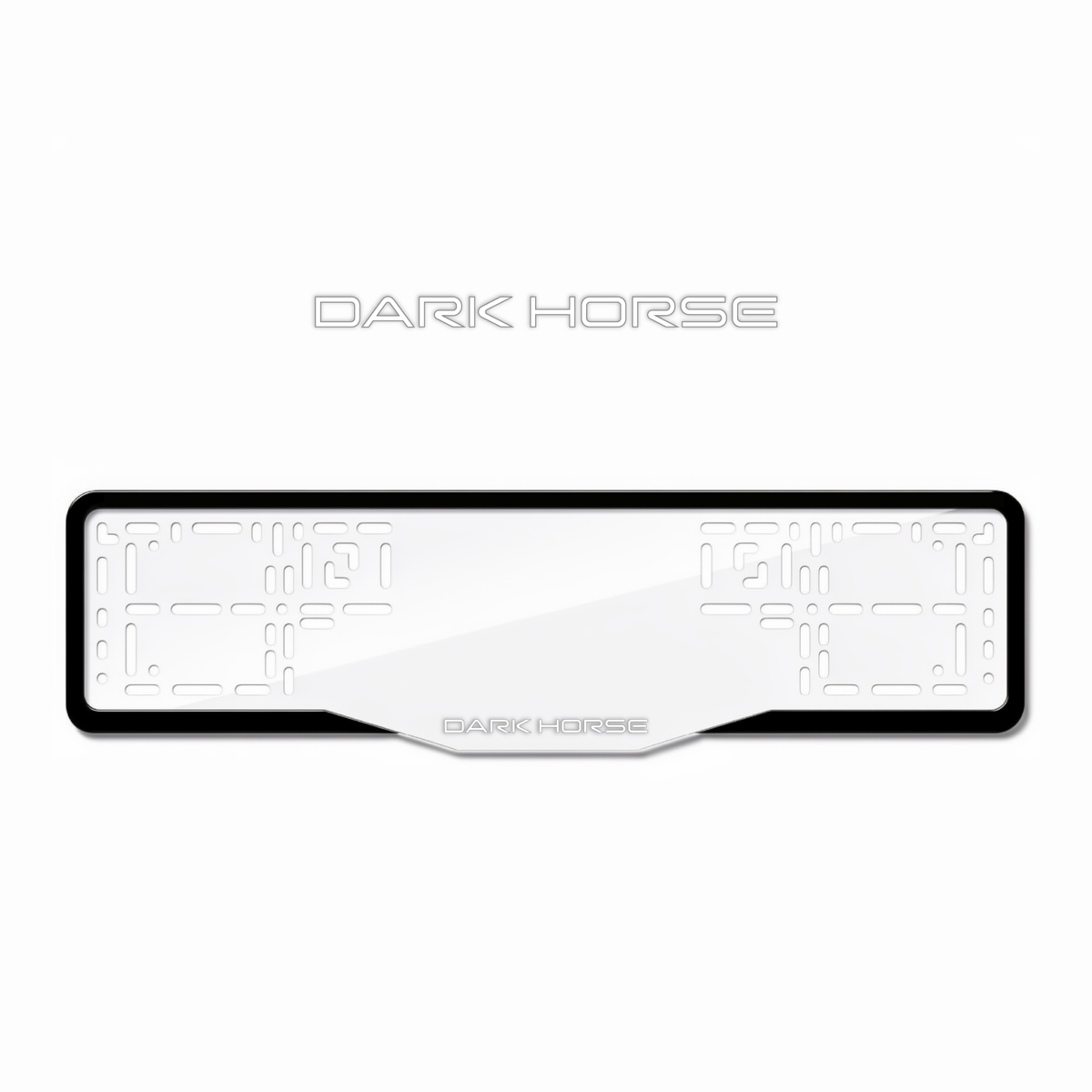 Cadres de plaque d'immatriculation Darkhorse - Blanc - GLASS