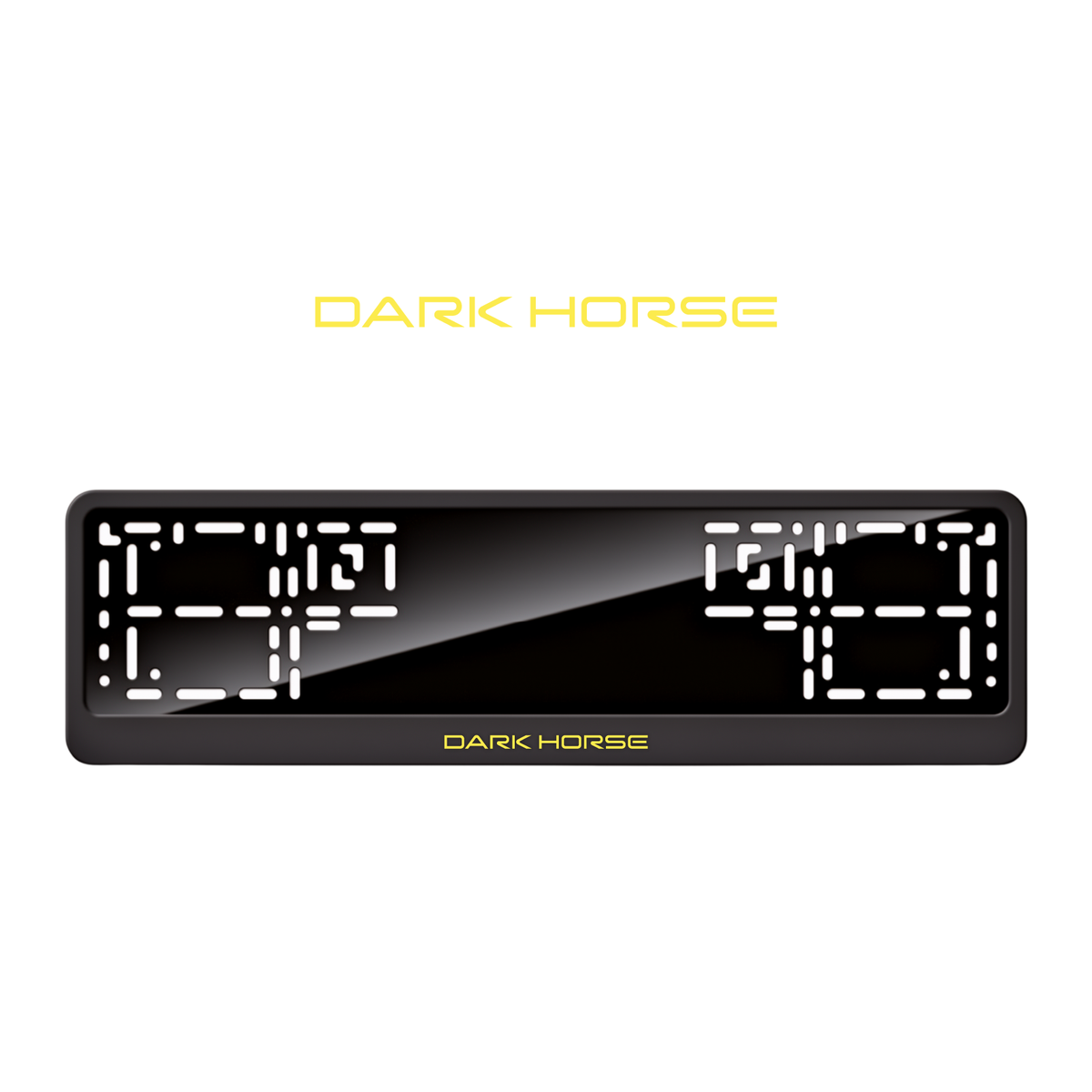 Cadres de plaque d'immatriculation Darkhorse - Jaune - CLASSIC