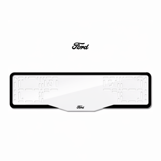 Cadres de plaque d'immatriculation Ford - Noir - GLASS