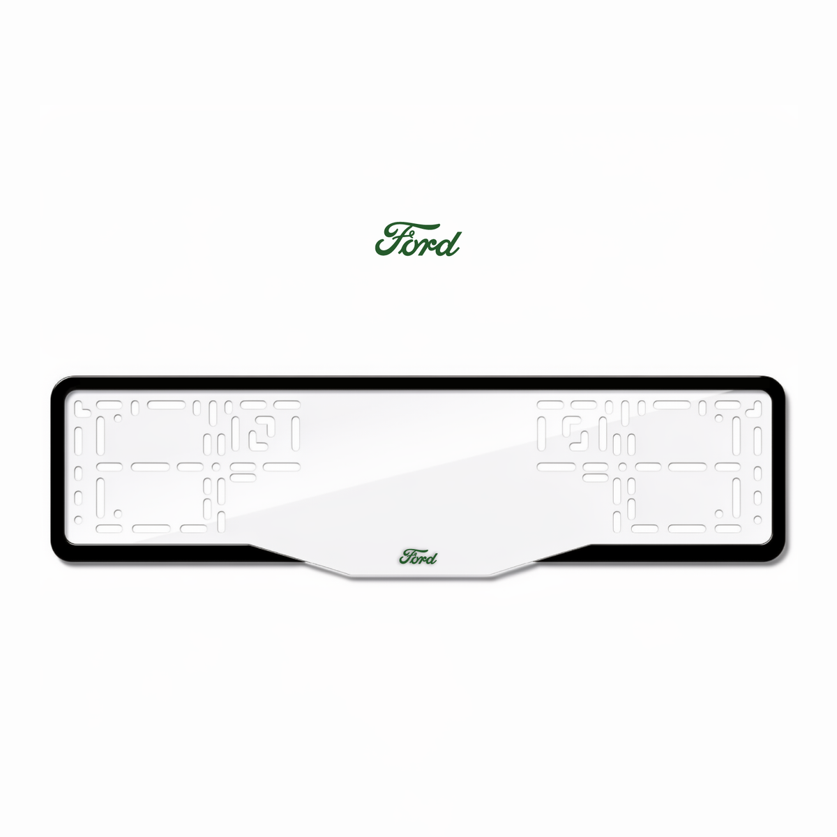 Cadres de plaque d'immatriculation Ford - Vert - GLASS