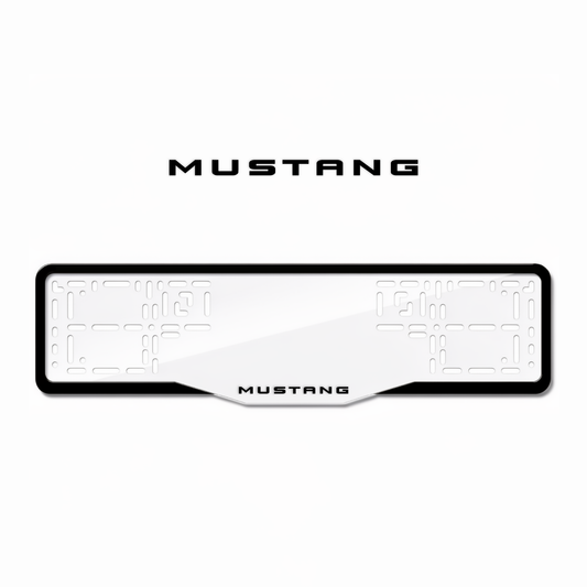 Cadres de plaque d'immatriculation Mustang - Noir - GLASS
