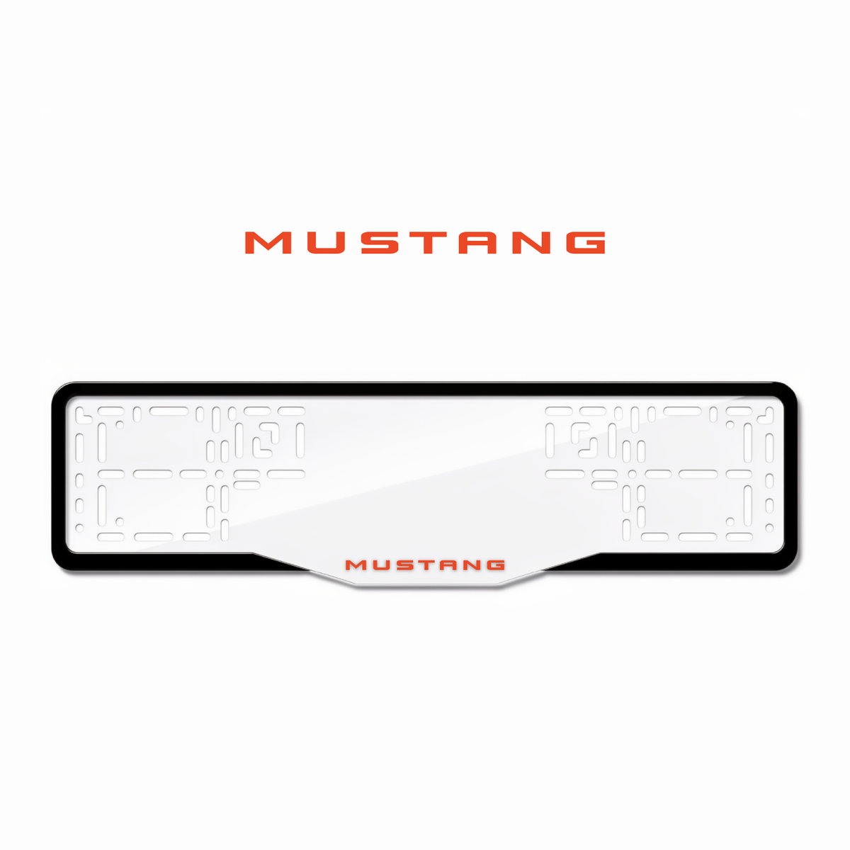 Cadres de plaque d'immatriculation Mustang - Rouge - GLASS