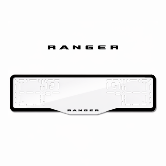 Cadres de plaque d'immatriculation Ranger - Noir - GLASS