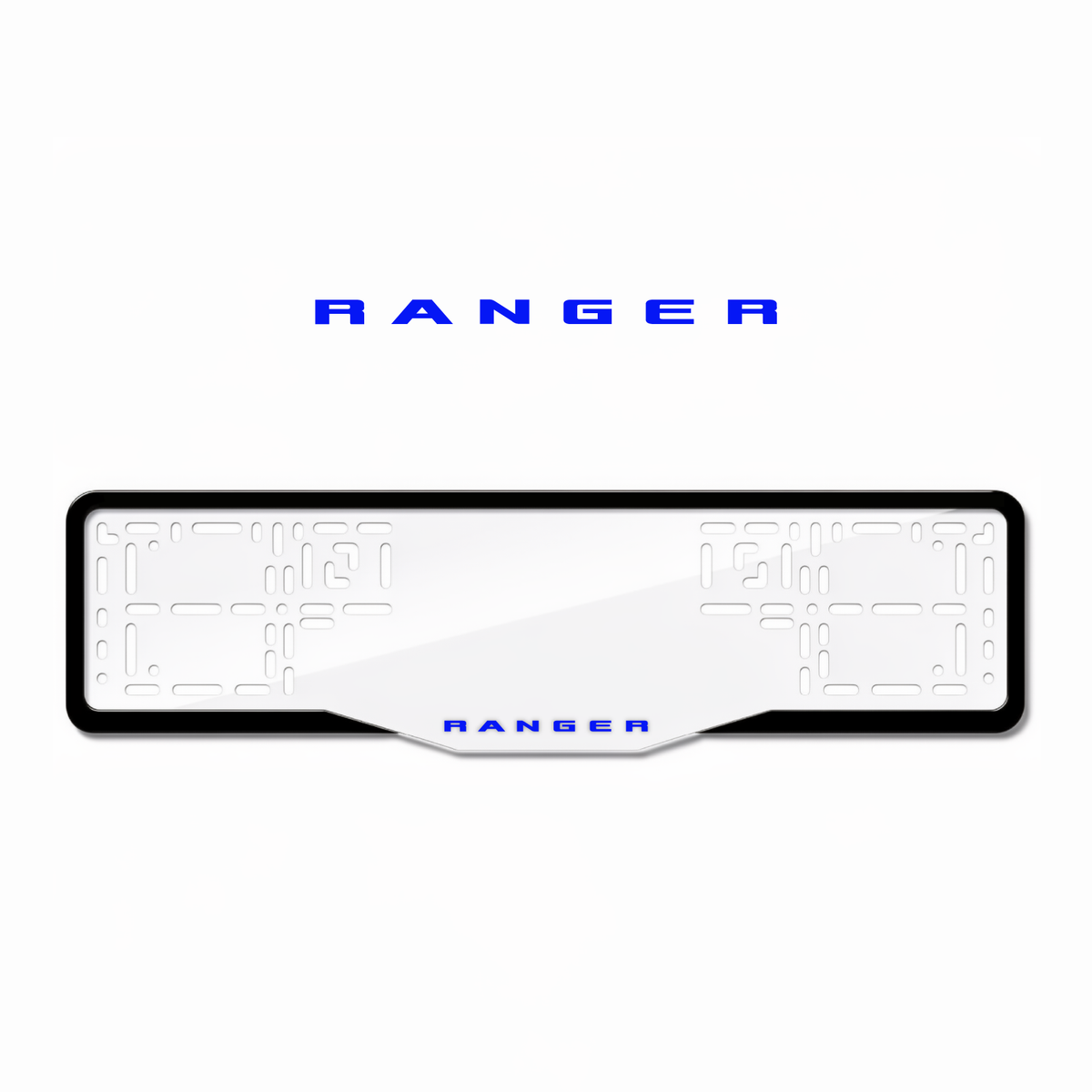 Cadres de plaque d'immatriculation Ranger - Bleu - GLASS