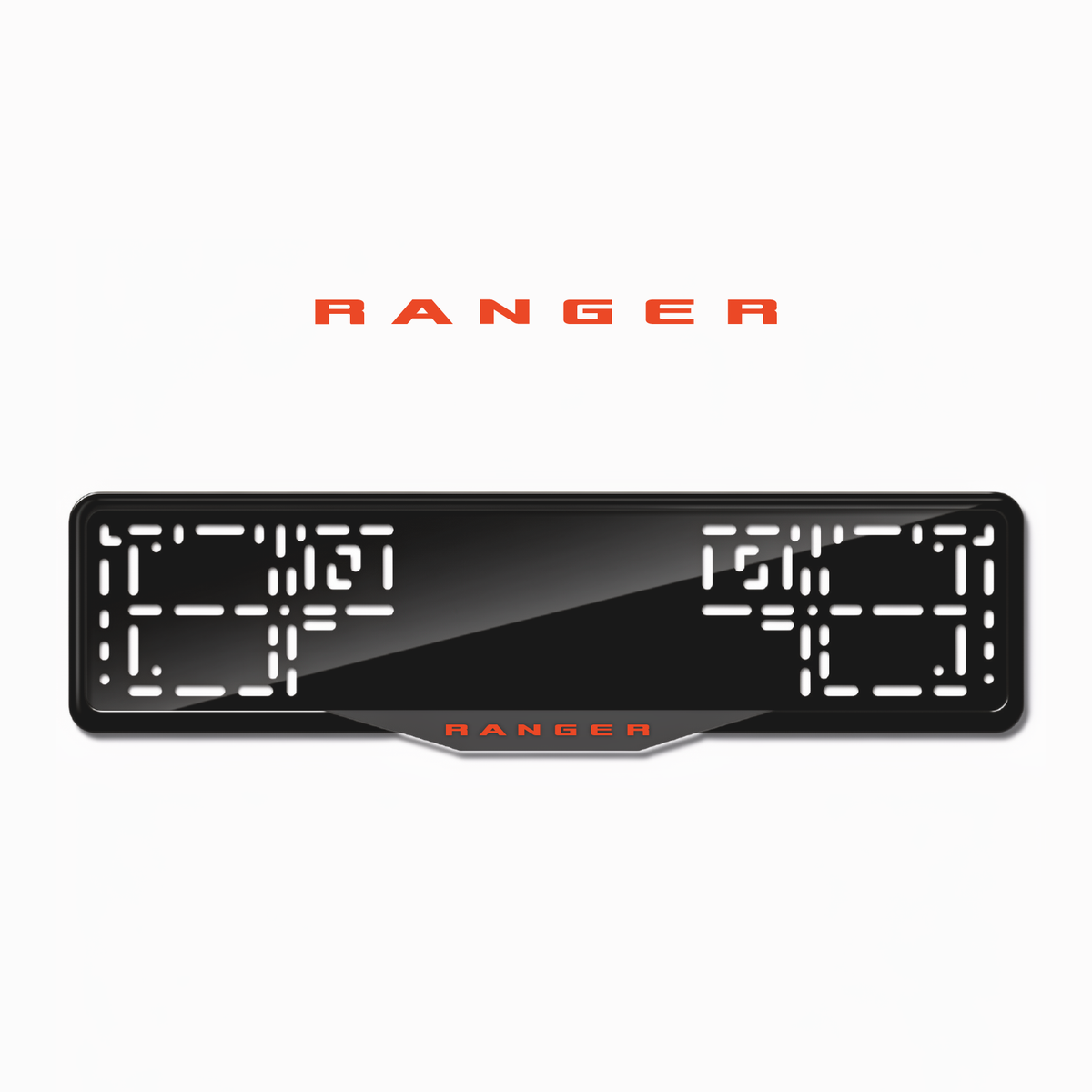 Cadres de plaque d'immatriculation Ranger - Rouge - SATIN