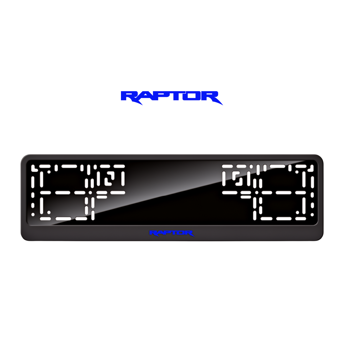 Cadres de plaque d'immatriculation Raptor - Bleu - CLASSIC