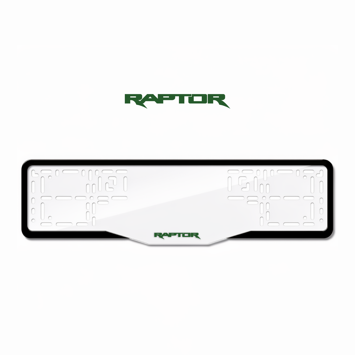 Cadres de plaque d'immatriculation Raptor - Vert - GLASS