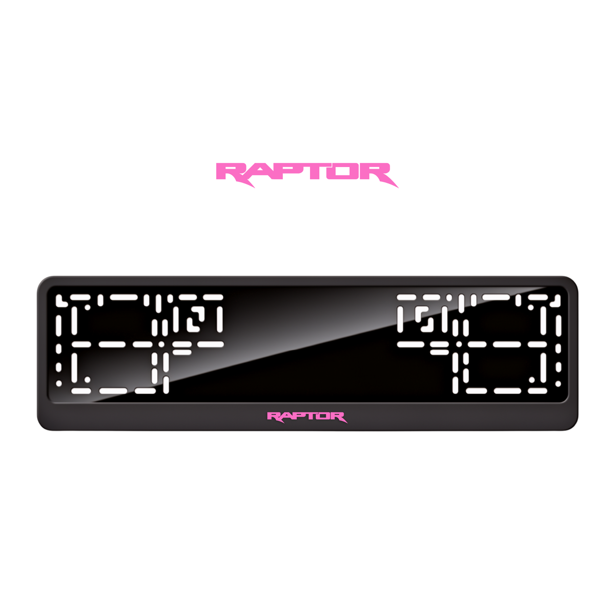 Cadres de plaque d'immatriculation Raptor - Rose - CLASSIC