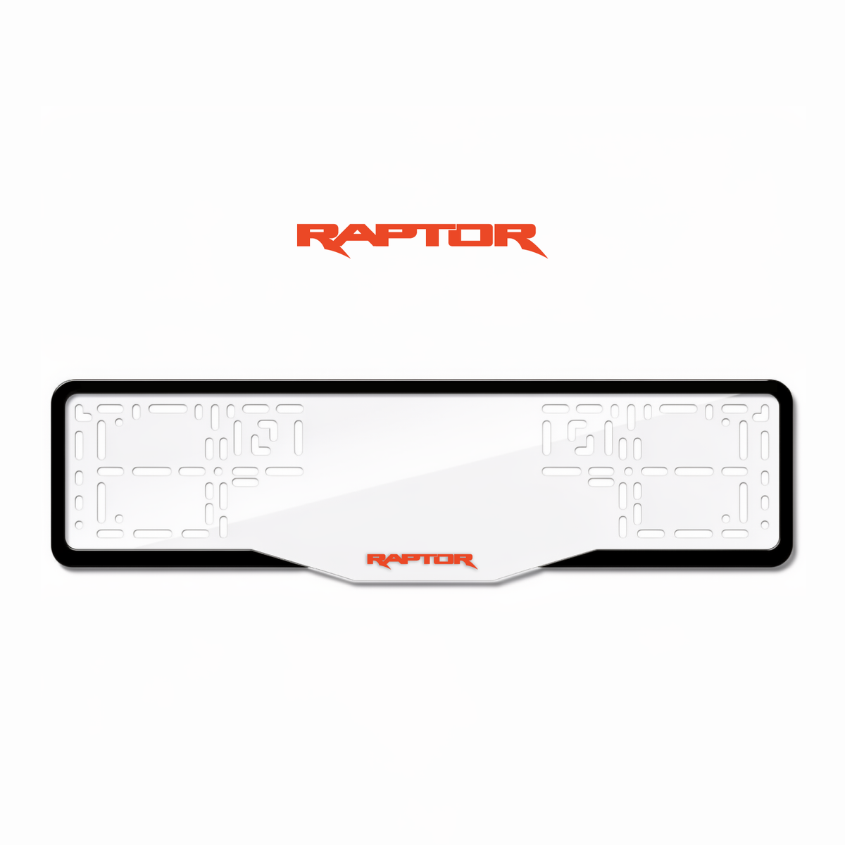 Cadres de plaque d'immatriculation Raptor - Rouge - GLASS