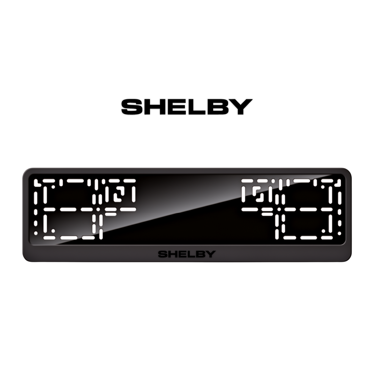 Cadres de plaque d'immatriculation Shelby - Noir - CLASSIC
