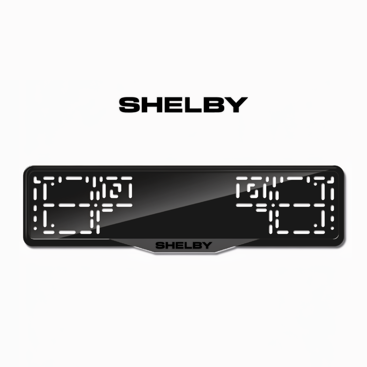 Cadres de plaque d'immatriculation Shelby - Noir - SATIN