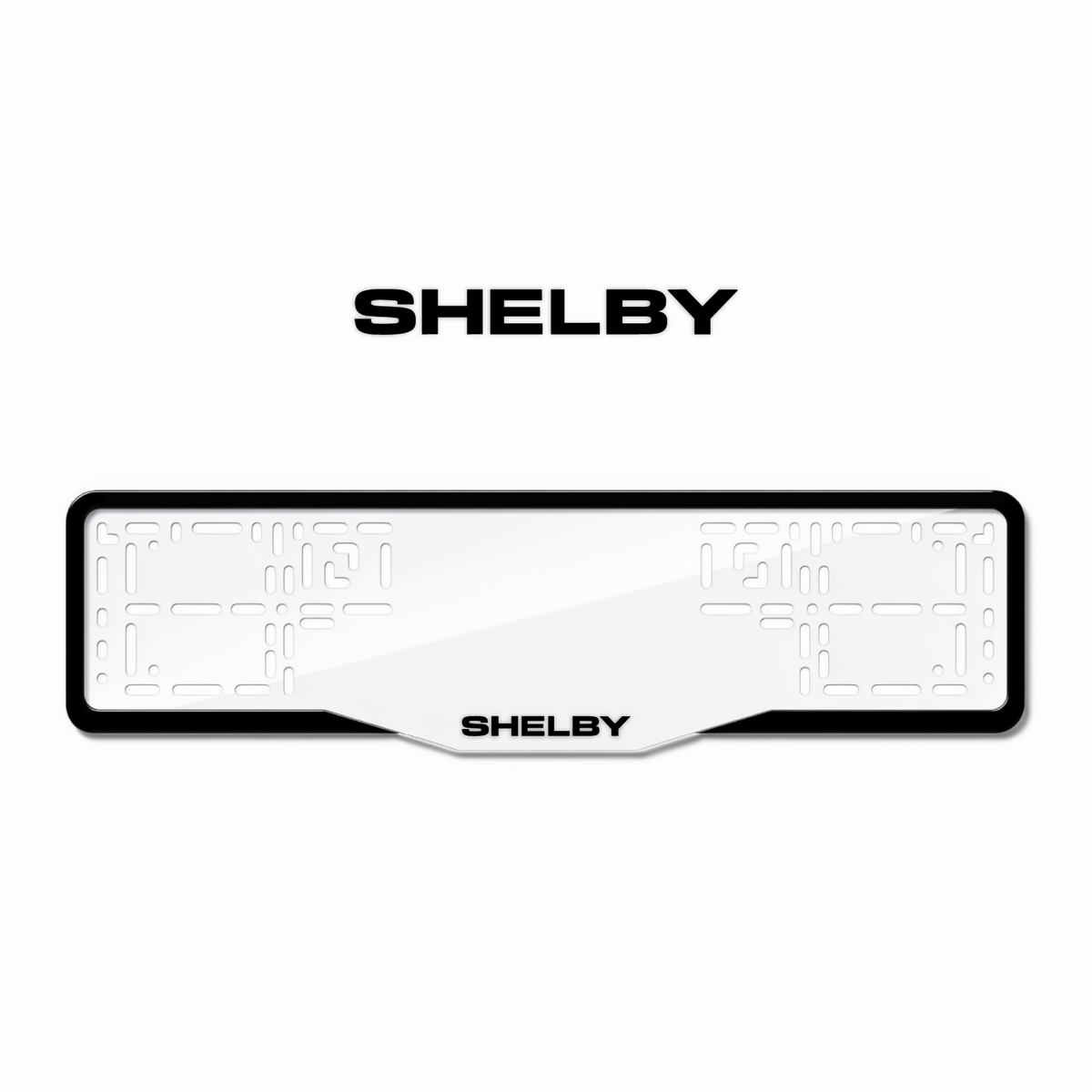 Cadres de plaque d'immatriculation Shelby - Noir - GLASS