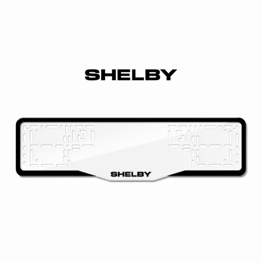 Cadres de plaque d'immatriculation Shelby - Noir - GLASS