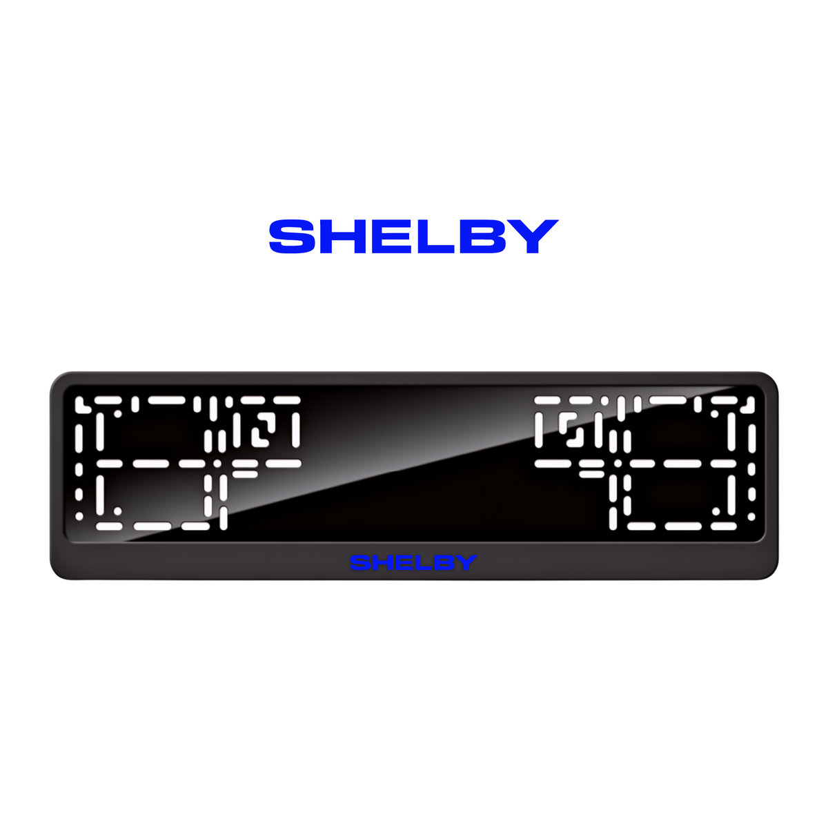 Cadres de plaque d'immatriculation Shelby - Bleu - CLASSIC