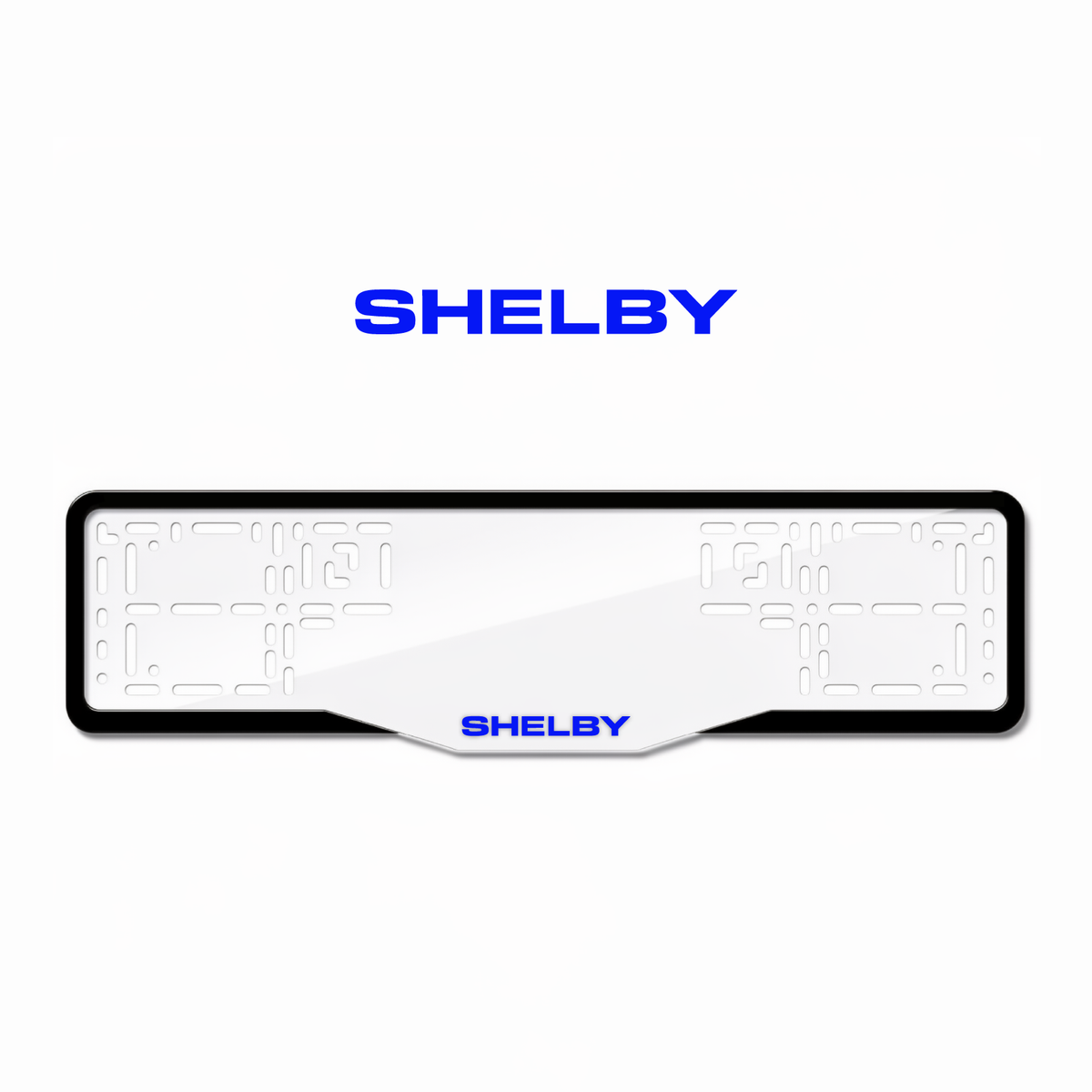 Cadres de plaque d'immatriculation Shelby - Bleu - GLASS