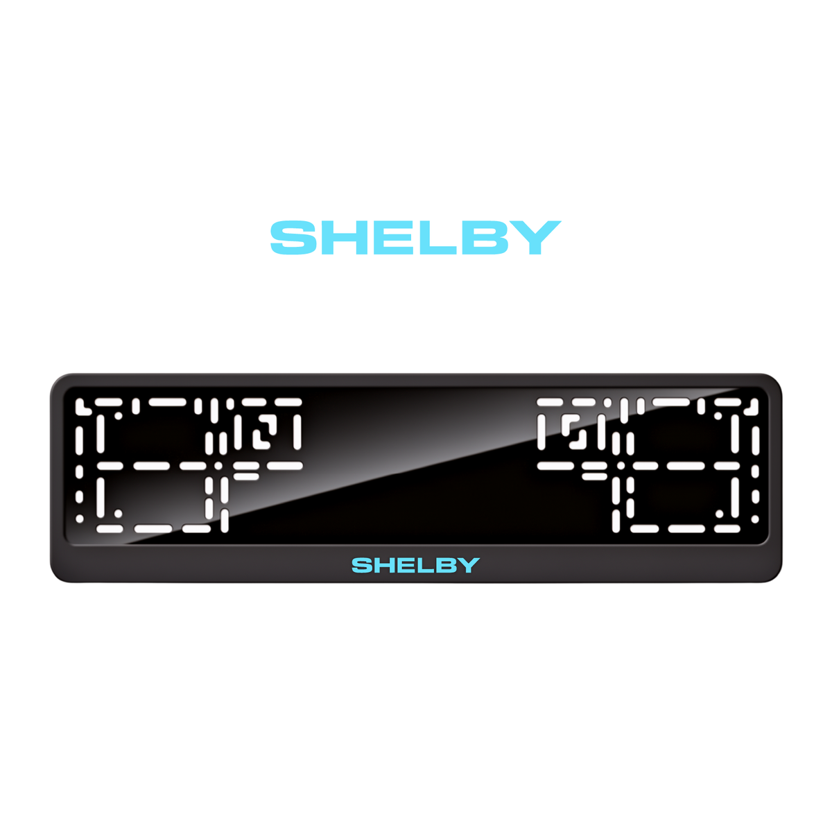 Cadres de plaque d'immatriculation Shelby - Bleu Tiffany - CLASSIC