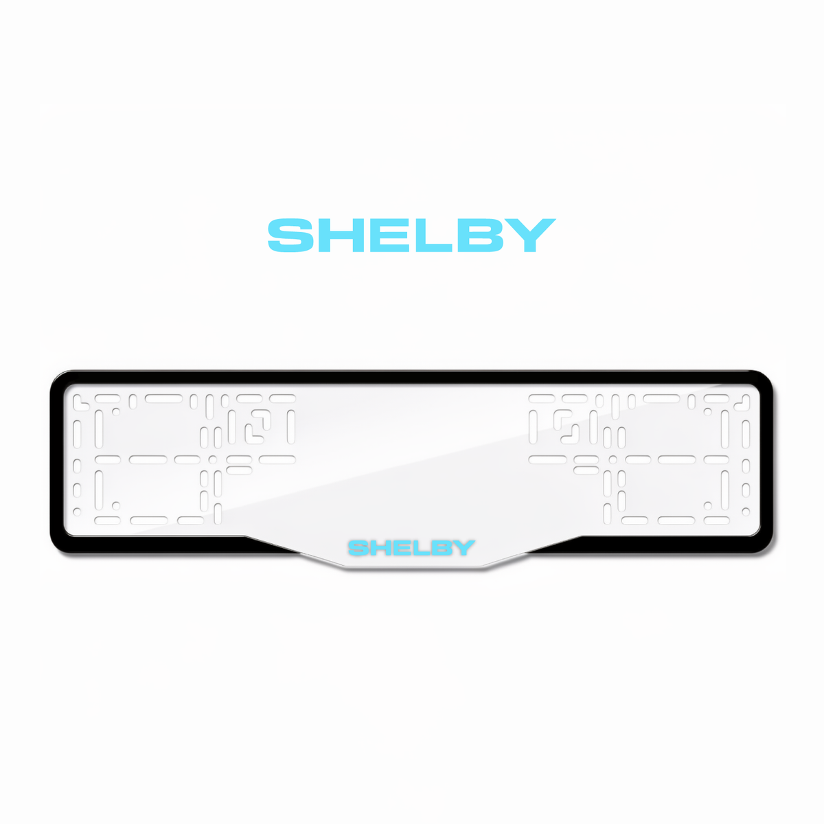 Cadres de plaque d'immatriculation Shelby - Bleu Tiffany - GLASS