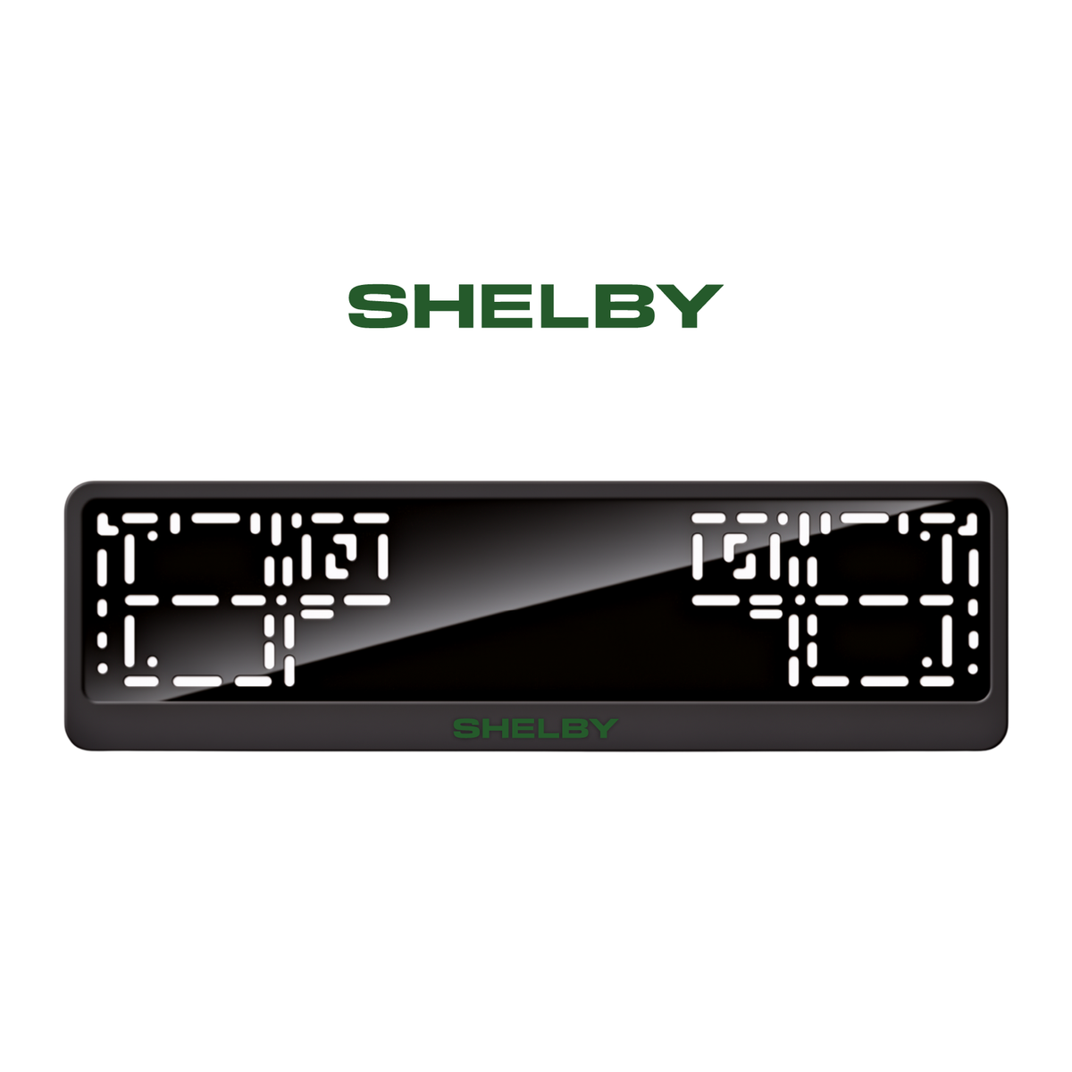 Cadres de plaque d'immatriculation Shelby - Vert - CLASSIC