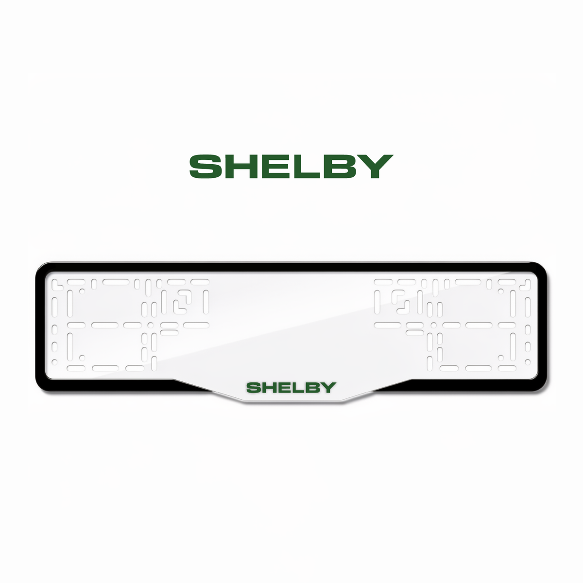 Cadres de plaque d'immatriculation Shelby - Vert - GLASS