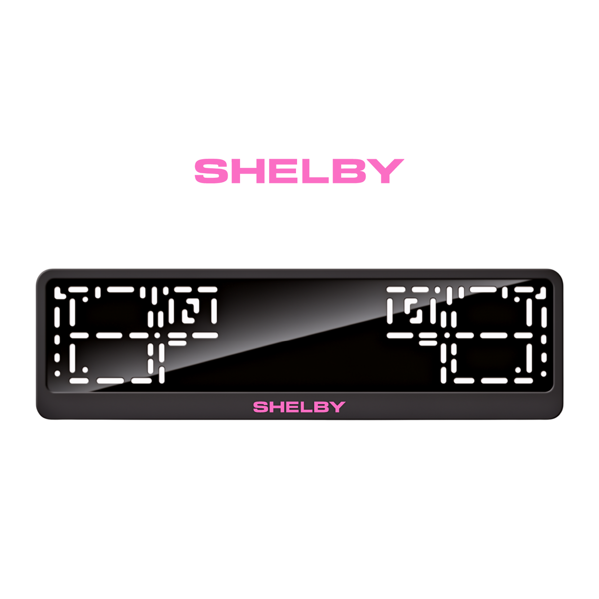 Cadres de plaque d'immatriculation Shelby - Rose - CLASSIC