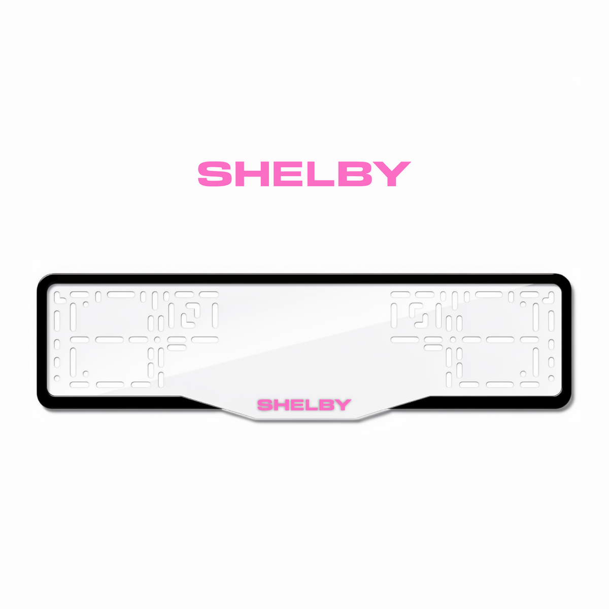 Cadres de plaque d'immatriculation Shelby - Rose - GLASS