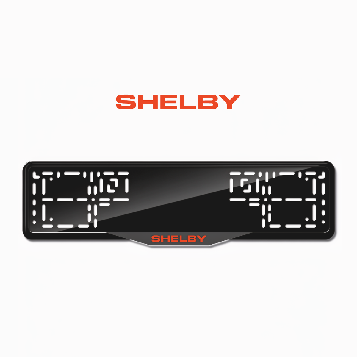 Cadres de plaque d'immatriculation Shelby - Rouge - SATIN