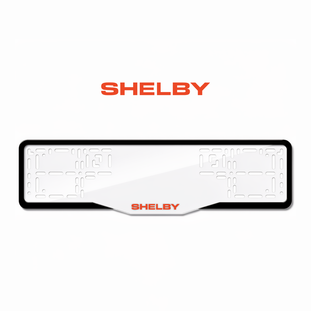 Cadres de plaque d'immatriculation Shelby - Rouge - GLASS