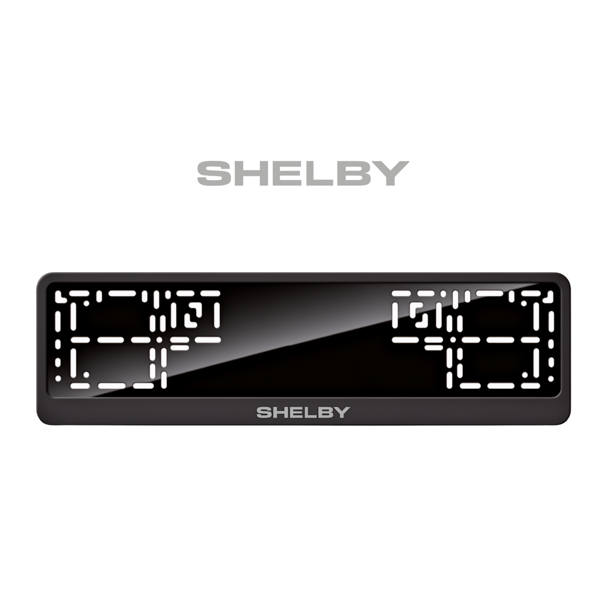 Cadres de plaque d'immatriculation Shelby - Gris - CLASSIC