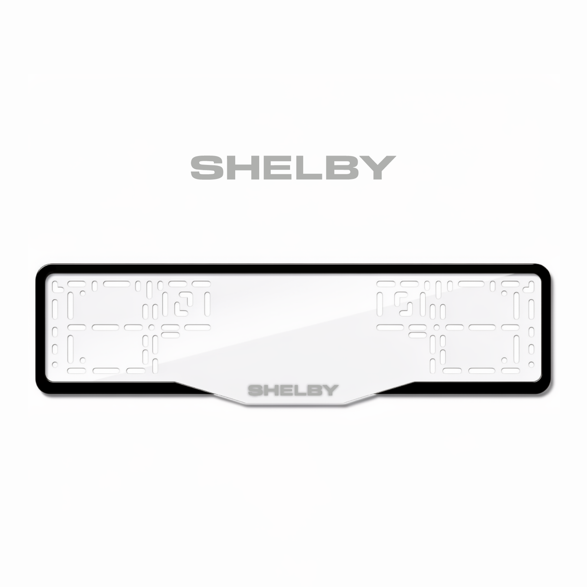 Cadres de plaque d'immatriculation Shelby - Gris - GLASS