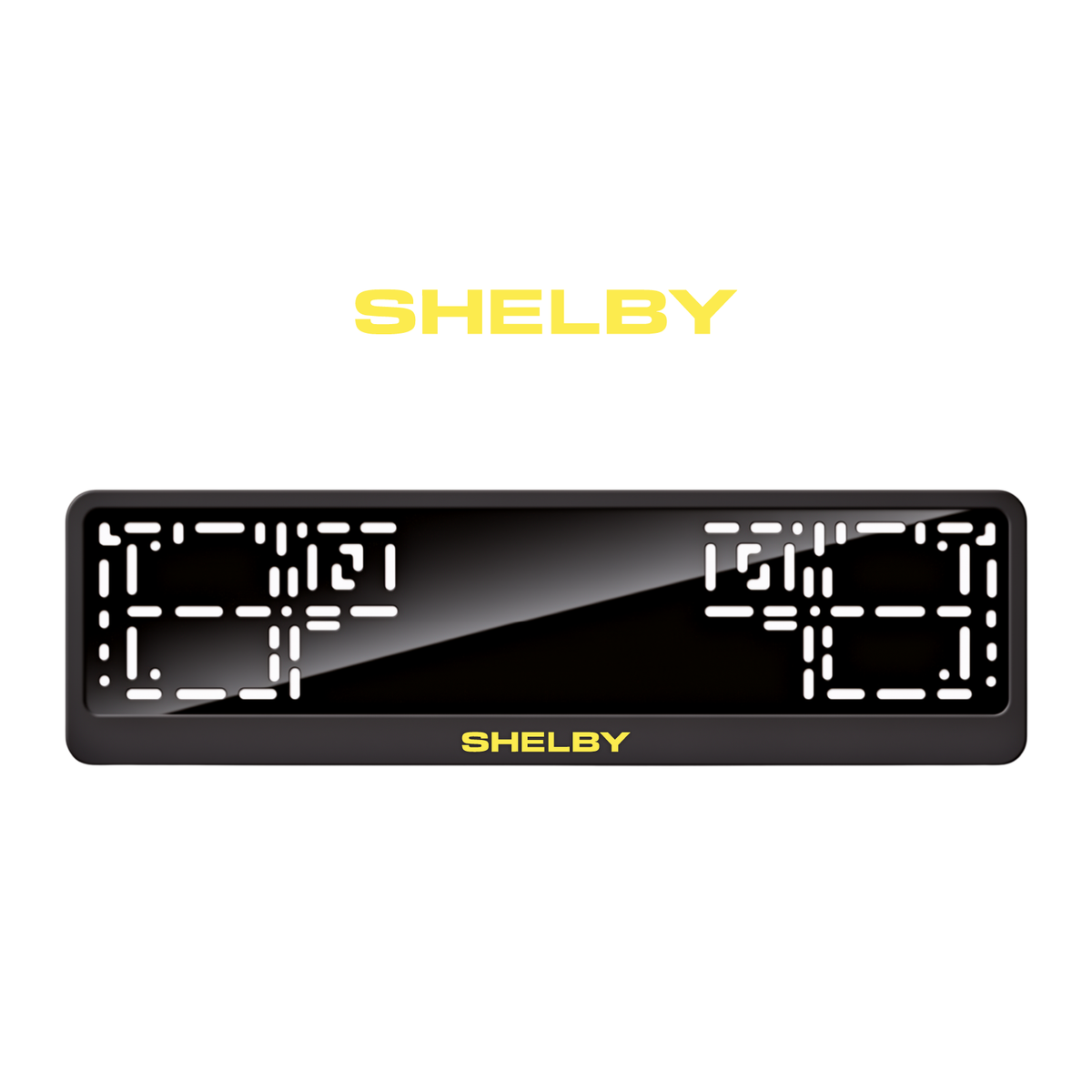 Cadres de plaque d'immatriculation Shelby - Jaune - CLASSIC