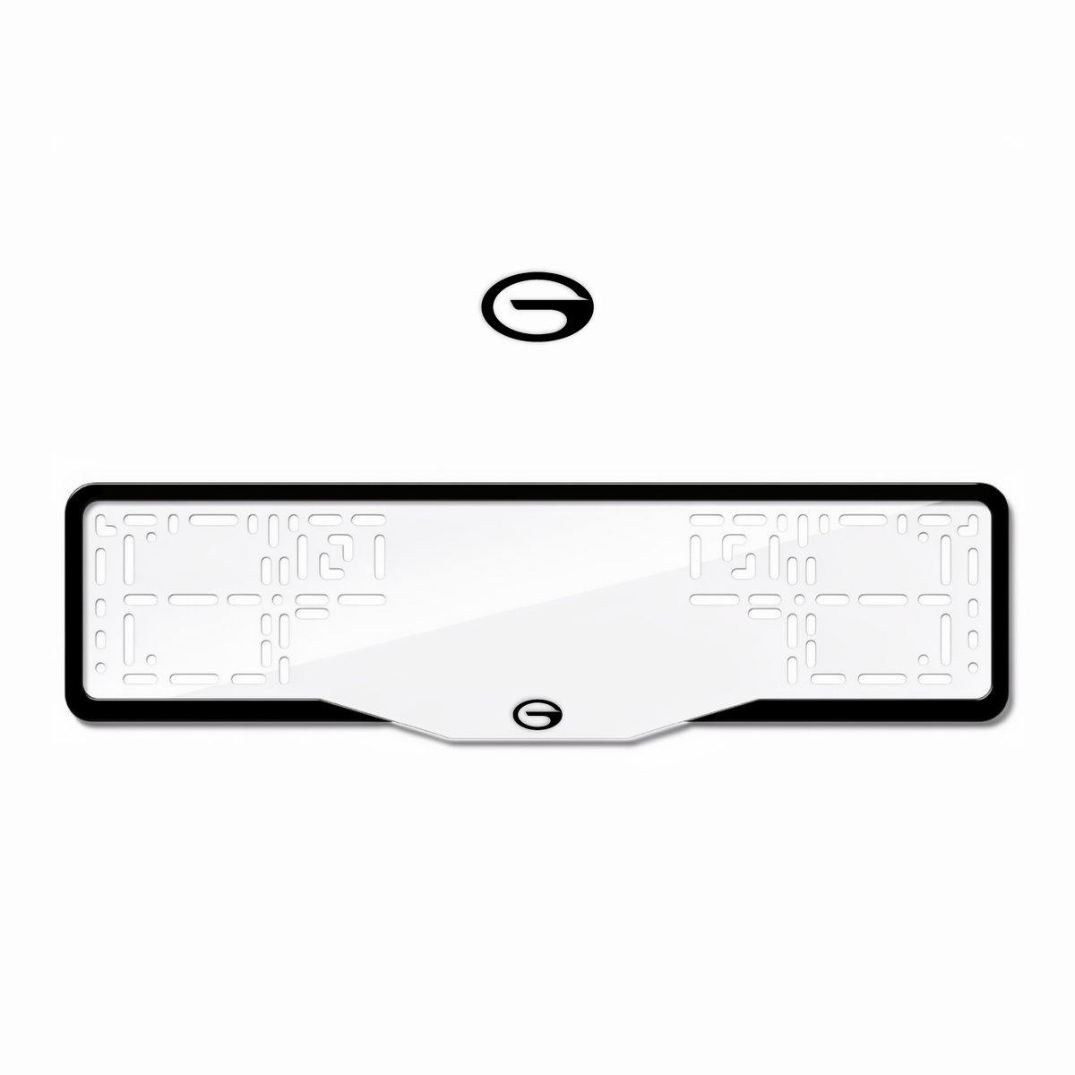 Cadres de plaque d'immatriculation GAC Logo - Noir - GLASS