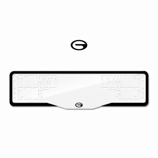 Cadres de plaque d'immatriculation GAC Logo - Noir - GLASS