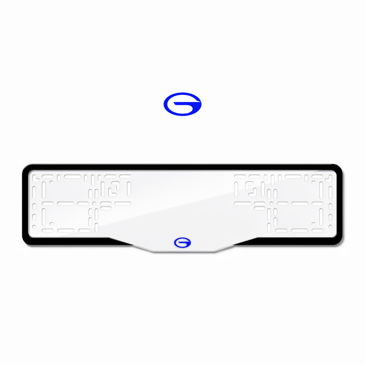 Cadres de plaque d'immatriculation GAC Logo - Bleu - GLASS
