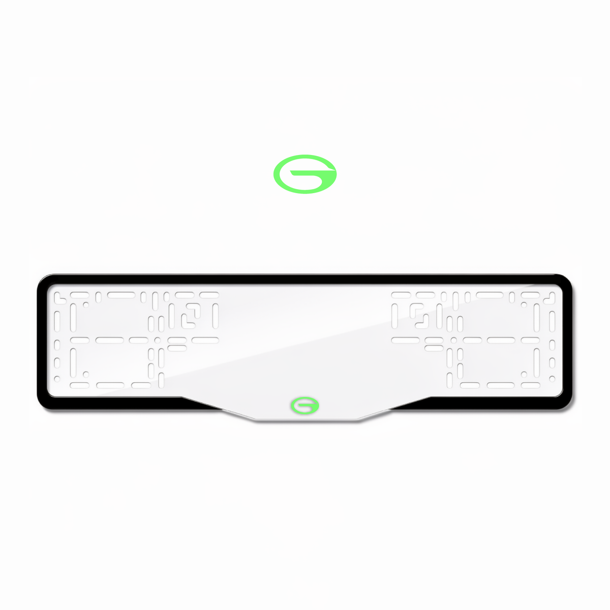 Cadres de plaque d'immatriculation GAC Logo - Vert néon - GLASS