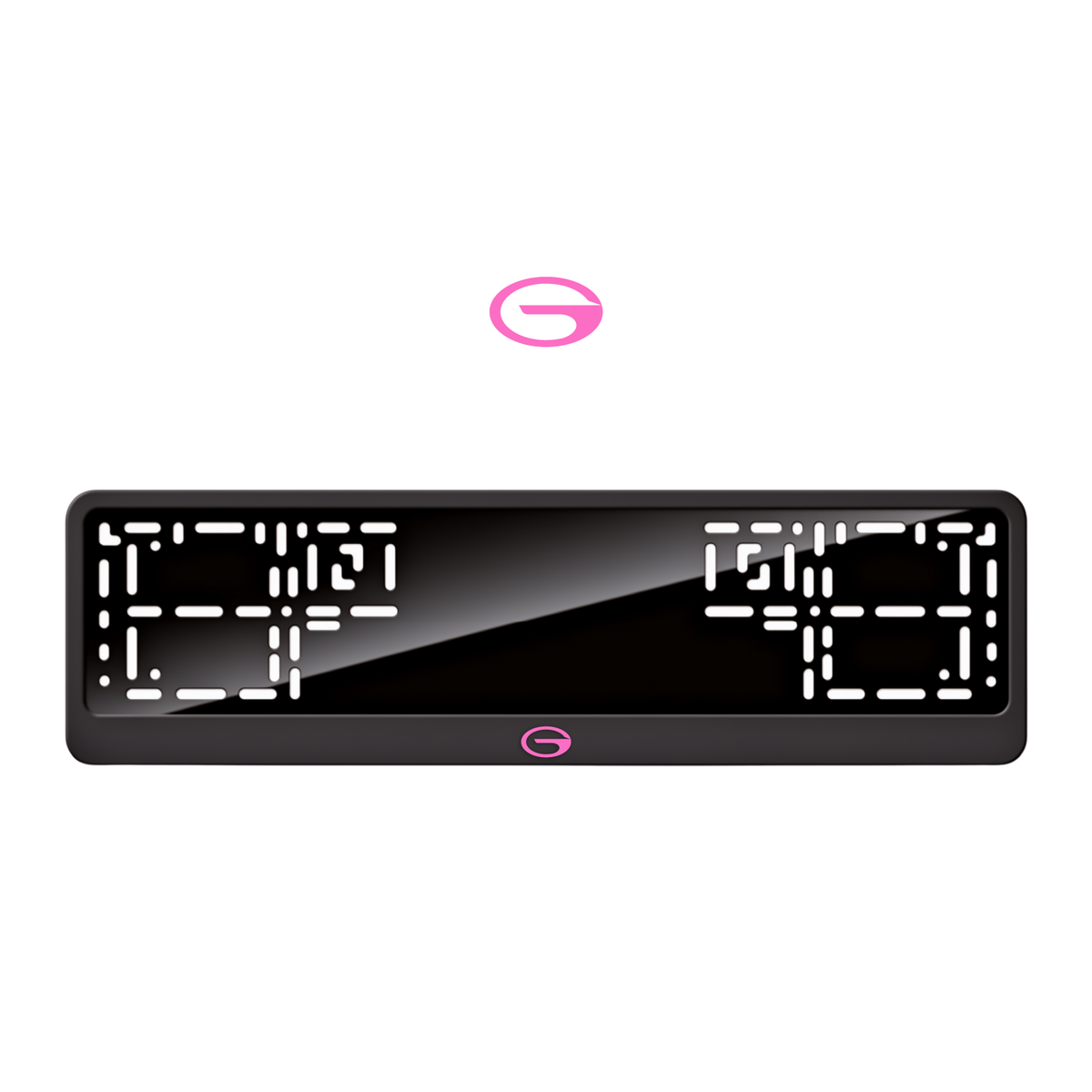 Cadres de plaque d'immatriculation GAC Logo - Rose - CLASSIC