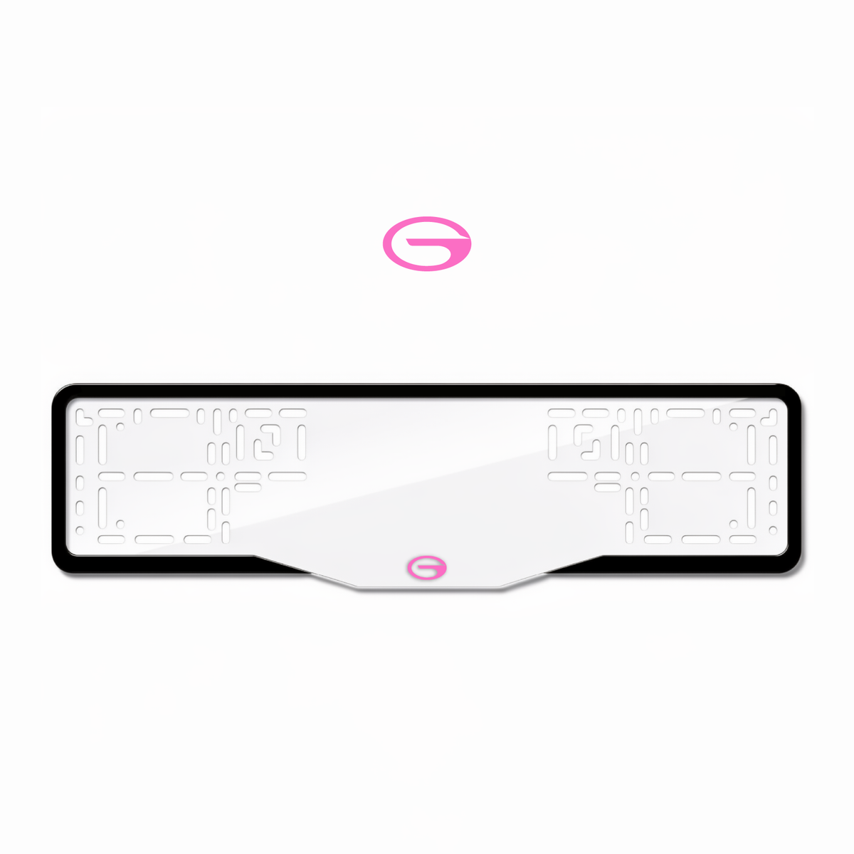 Cadres de plaque d'immatriculation GAC Logo - Rose - GLASS