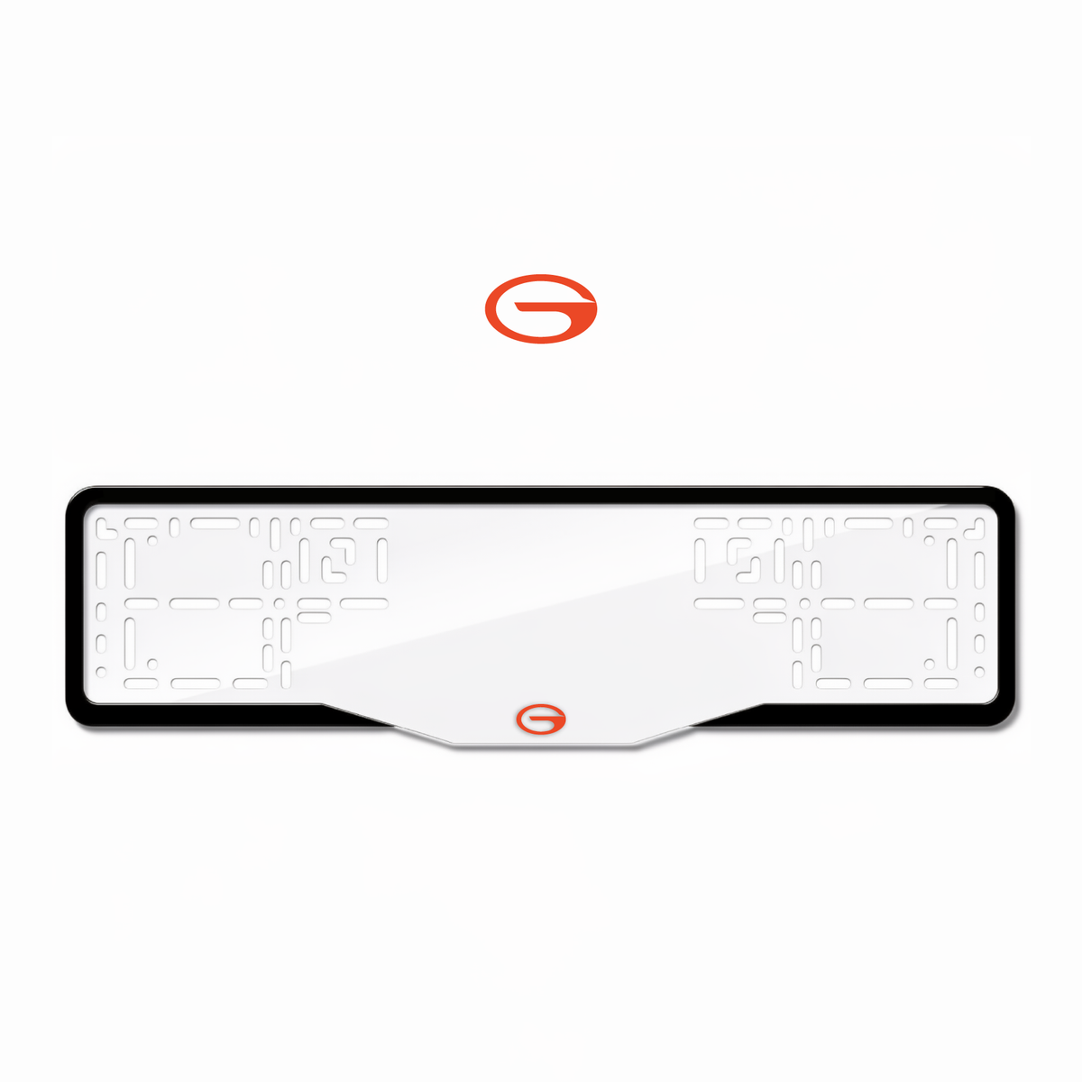Cadres de plaque d'immatriculation GAC Logo - Rouge - GLASS