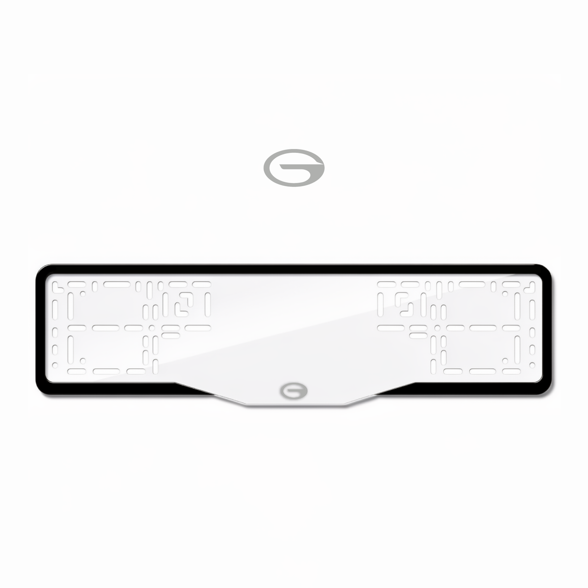 Cadres de plaque d'immatriculation GAC Logo - Gris - GLASS