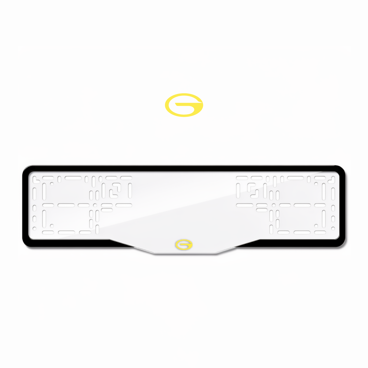 Cadres de plaque d'immatriculation GAC Logo - Jaune - GLASS