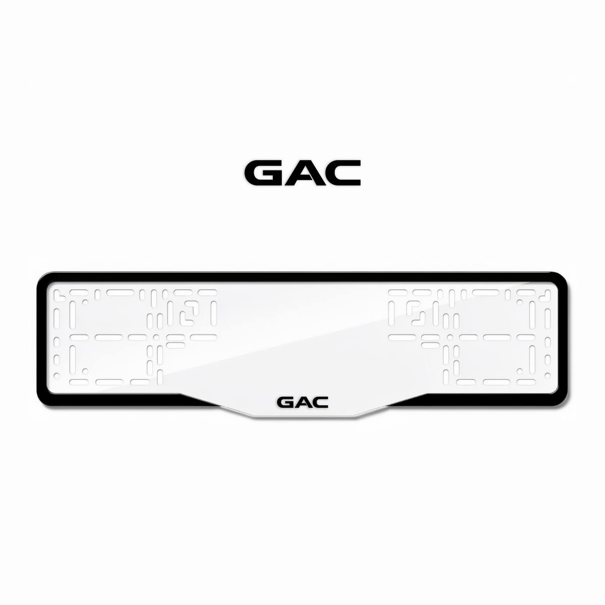 Cadres de plaque d'immatriculation GAC - Noir - GLASS